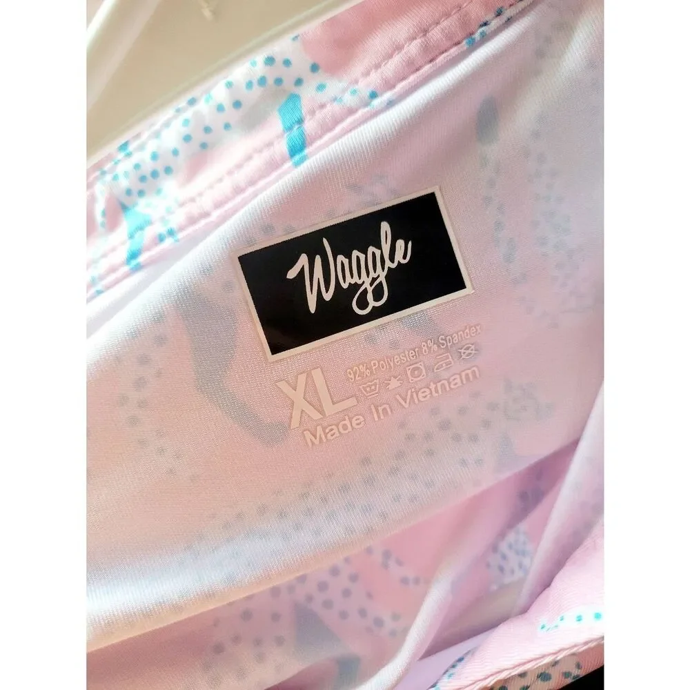 Waggle Performance Cheetah Polo, Youth Girls XL